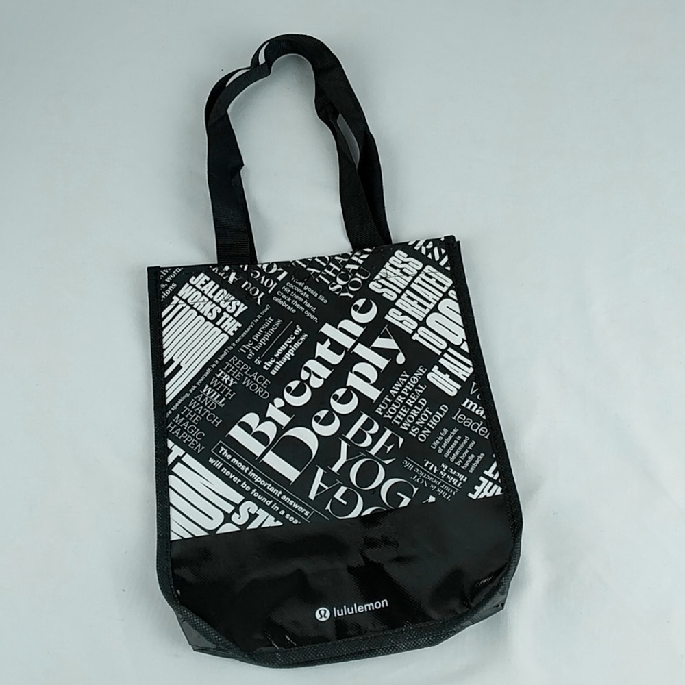 lululemon Reusable Bag Black White 12 x 9